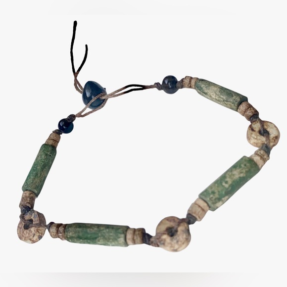 Green Earth Natural Wooden Beaded Unisex Bracelet Mens Bracelet Woman’s Jewelry - Picture 2 of 6